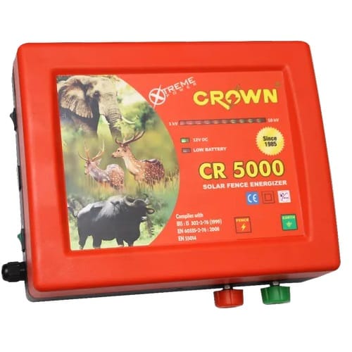 Crown Power Solar Fence Energizer – 20 Acre Solar Jhatka Machine