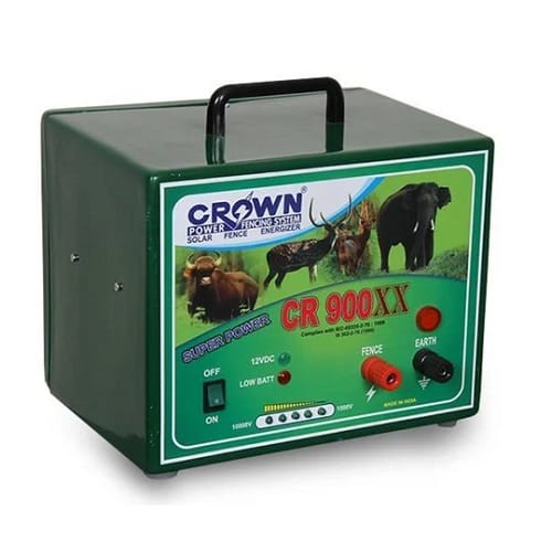 Crown Power CR900XX Solar Fence Energizer – 30 Acre Solar Jhatka Machine